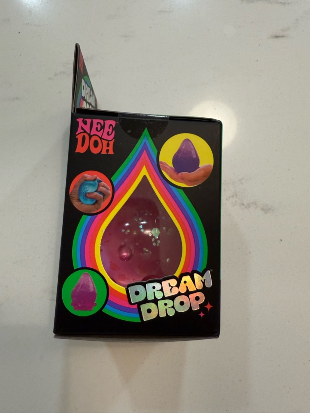 Needoh Dream Drop Sensory Squeeze Toy - Bright Pink - Picture 2 of 7